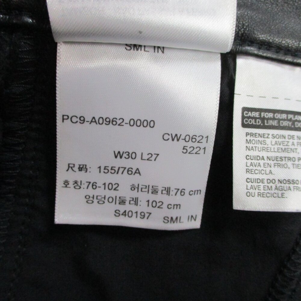 EUC Levis Math Club Slacks Pants Womens 30 Black Faux Leather Premium Academic - Picture 14 of 15